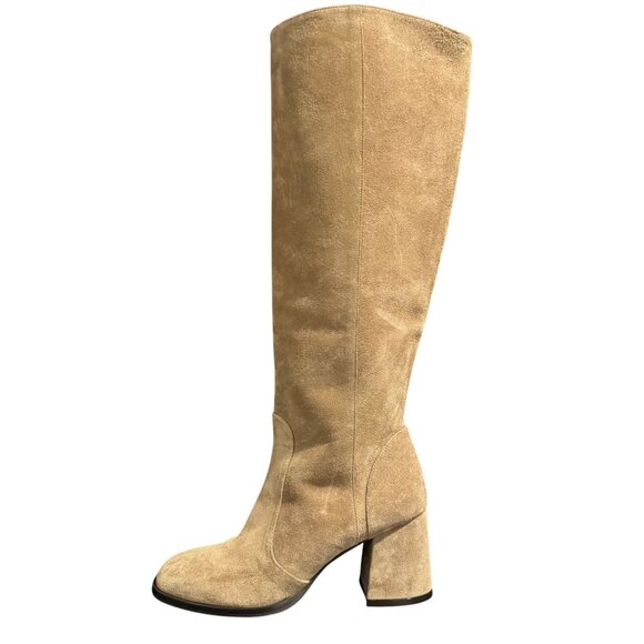 Stuart Weitzman Women's Flareblock Heel Suede Knee High Boots, Size 8B NWOB - Picture 1 of 10